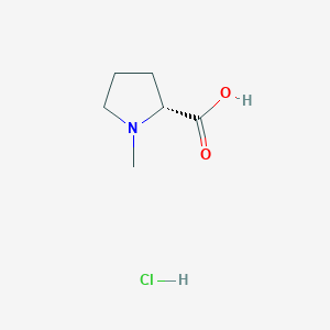 molecular formula C6H12ClNO2 B1463895 (R)-1-Methylpyrrolidine-2-carboxylic acid hydrochloride CAS No. 702710-17-6