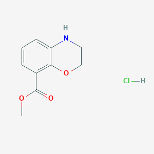 molecular formula C10H12ClNO3 B1463899 Methyl 3,4-dihydro-2H-benzo[b][1,4]oxazine-8-carboxylate hydrochloride CAS No. 873862-33-0