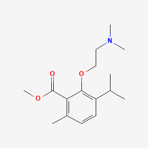 molecular formula C16H25NO3 B14639007 methyl 2-[2-(dimethylamino)ethoxy]-6-methyl-3-propan-2-ylbenzoate CAS No. 52073-22-0