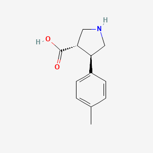 molecular formula C12H15NO2 B1463912 (3S,4R)-4-对甲苯基吡咯烷-3-甲酸 CAS No. 1049976-10-4