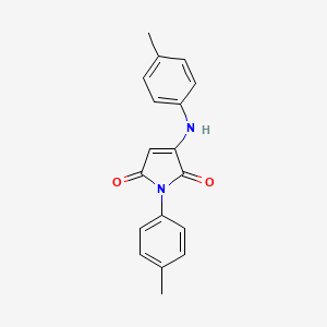 molecular formula C18H16N2O2 B14639122 1H-Pyrrole-2,5-dione, 1-(4-methylphenyl)-3-[(4-methylphenyl)amino]- CAS No. 53683-82-2