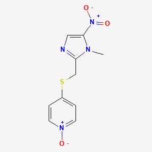 4-{[(1-Methyl-5-nitro-1H-imidazol-2-yl)methyl]sulfanyl}-1-oxo-1lambda~5~-pyridine