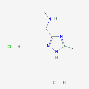 molecular formula C5H12Cl2N4 B1463916 [(3-甲基-1H-1,2,4-三唑-5-基)甲基]甲胺二盐酸盐 CAS No. 1333916-33-8