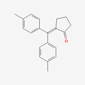 molecular formula C20H20O B14639166 Cyclopentanone, 2-[bis(4-methylphenyl)methylene]- CAS No. 56005-43-7