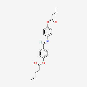 4-[(E)-{[4-(Butanoyloxy)phenyl]imino}methyl]phenyl pentanoate