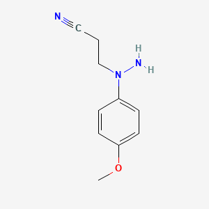 3-[1-(4-Methoxyphenyl)hydrazinyl]propanenitrile