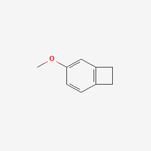 molecular formula C9H10O B14639305 Bicyclo[4.2.0]octa-1,3,5-triene, 3-methoxy- CAS No. 56437-04-8