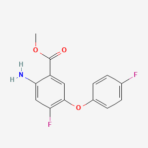 molecular formula C14H11F2NO3 B1463940 2-氨基-4-氟-5-(4-氟苯氧基)苯甲酸甲酯 CAS No. 1333657-08-1