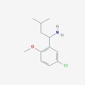 molecular formula C12H18ClNO B1463942 1-(5-氯-2-甲氧基苯基)-3-甲基丁-1-胺 CAS No. 1215919-10-0