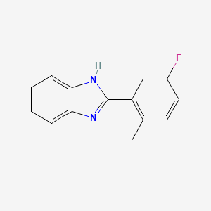 molecular formula C14H11FN2 B1463943 2-(5-氟-2-甲基苯基)-1H-1,3-苯并二唑 CAS No. 1021397-45-4