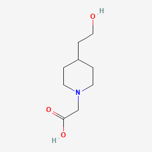 B1463948 2-(4-(2-Hydroxyethyl)piperidin-1-yl)acetic acid CAS No. 303121-00-8