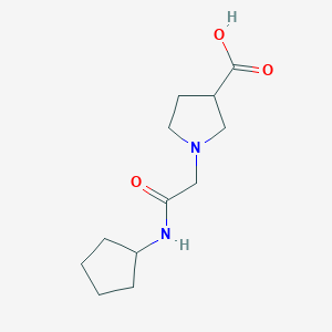 molecular formula C12H20N2O3 B1463949 1-[(环戊基氨基羰基)甲基]吡咯烷-3-羧酸 CAS No. 1274108-26-7