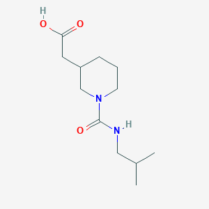 molecular formula C12H22N2O3 B1463961 2-{1-[(2-Methylpropyl)carbamoyl]piperidin-3-yl}acetic acid CAS No. 1282720-47-1