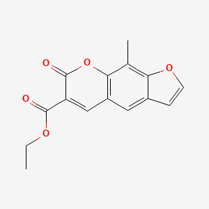 7H-Furo(3,2-g)(1)benzopyran-6-carboxylic acid, 9-methyl-7-oxo-, ethyl ester