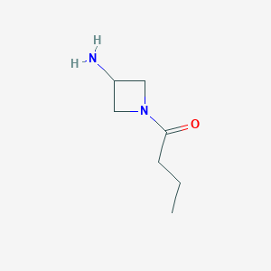 molecular formula C7H14N2O B1463963 1-(3-Aminoazetidin-1-yl)butan-1-one CAS No. 1411421-51-6