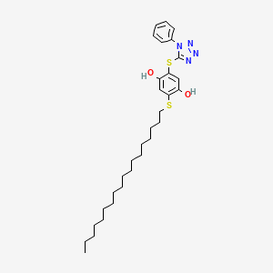 2-(Octadecylsulfanyl)-5-[(1-phenyl-2,3-dihydro-1H-tetrazol-5-yl)sulfanyl]cyclohexa-2,5-diene-1,4-dione