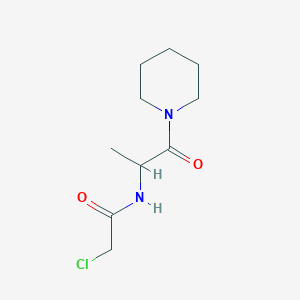molecular formula C10H17ClN2O2 B1463964 2-chloro-N-[1-oxo-1-(piperidin-1-yl)propan-2-yl]acetamide CAS No. 1218022-97-9