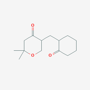 4H-Pyran-4-one, tetrahydro-2,2-dimethyl-5-[(2-oxocyclohexyl)methyl]-