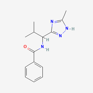 molecular formula C14H18N4O B1463971 N-[2-methyl-1-(5-methyl-4H-1,2,4-triazol-3-yl)propyl]benzamide CAS No. 1334147-52-2