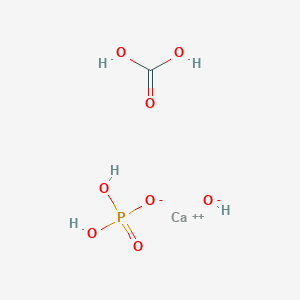 molecular formula CH5CaO8P B14639712 Calcium;carbonic acid;dihydrogen phosphate;hydroxide CAS No. 52110-76-6