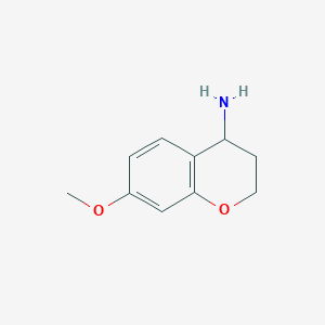 molecular formula C10H13NO2 B1463973 7-methoxy-3,4-dihydro-2H-1-benzopyran-4-amine CAS No. 802037-18-9