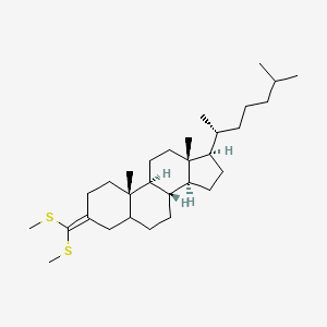 3-[Bis(methylsulfanyl)methylidene]cholestane