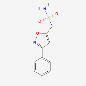 molecular formula C10H10N2O3S B1463976 (3-Phényl-1,2-oxazol-5-yl)méthanesulfonamide CAS No. 1334146-76-7