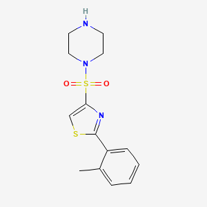 1-{[2-(2-Methylphenyl)-1,3-thiazol-4-yl]sulfonyl}piperazine
