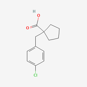 1-[(4-Chlorophenyl)methyl]cyclopentane-1-carboxylic acid