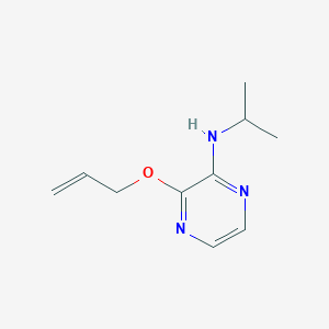 molecular formula C10H15N3O B14639822 N-(Propan-2-yl)-3-[(prop-2-en-1-yl)oxy]pyrazin-2-amine CAS No. 54126-56-6