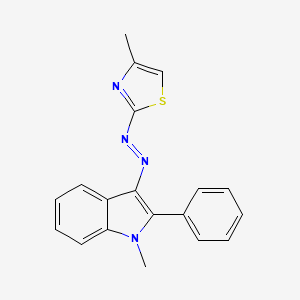 1-Methyl-3-[(E)-(4-methyl-1,3-thiazol-2-yl)diazenyl]-2-phenyl-1H-indole