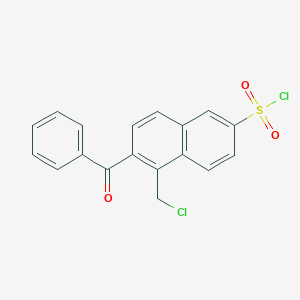 6-Benzoyl-5-(chloromethyl)naphthalene-2-sulfonyl chloride