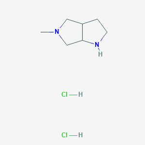 molecular formula C7H16Cl2N2 B1463986 5-Methyl-1h-hexahydropyrrolo[3,4-b]pyrrole dihydrochloride CAS No. 1197193-15-9