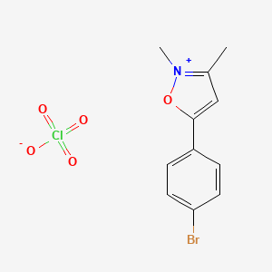 5-(4-Bromophenyl)-2,3-dimethyl-1,2-oxazol-2-ium perchlorate