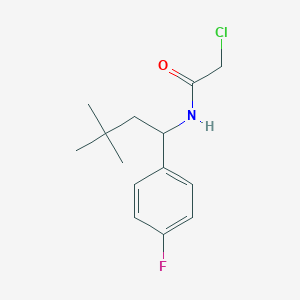 molecular formula C14H19ClFNO B1463987 2-chloro-N-[1-(4-fluorophenyl)-3,3-dimethylbutyl]acetamide CAS No. 1311314-70-1