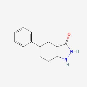 molecular formula C13H14N2O B1463991 5-phenyl-4,5,6,7-tetrahydro-2H-indazol-3-ol CAS No. 1334148-99-0