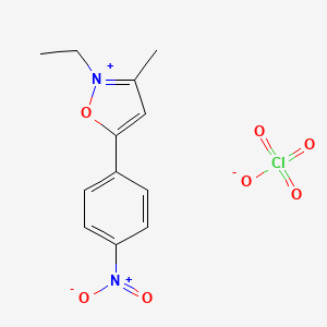 2-Ethyl-3-methyl-5-(4-nitrophenyl)-1,2-oxazol-2-ium perchlorate