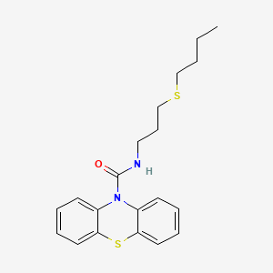 10H-Phenothiazine-10-carboxamide, N-(3-(butylthio)propyl)-