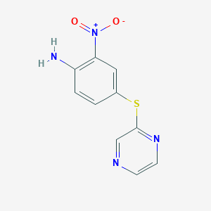 2-Nitro-4-[(pyrazin-2-yl)sulfanyl]aniline