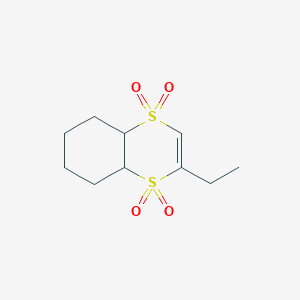 B14640079 2-Ethyl-4a,5,6,7,8,8a-hexahydro-1lambda~6~,4lambda~6~-benzodithiine-1,1,4,4-tetrone CAS No. 55789-61-2