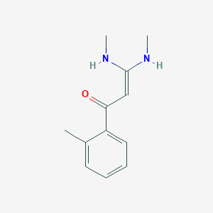 molecular formula C12H16N2O B1464011 3,3-Bis(methylamino)-1-(2-methylphenyl)prop-2-en-1-one CAS No. 1354963-60-2