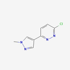 molecular formula C8H7ClN4 B1464012 3-氯-6-(1-甲基-1H-吡唑-4-基)吡啶二氮杂卓 CAS No. 943541-20-6