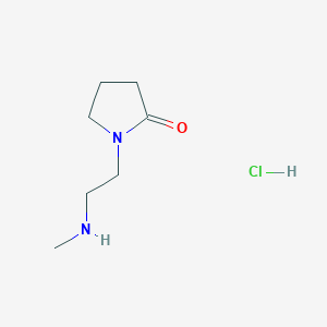 molecular formula C7H15ClN2O B1464026 1-[2-(Methylamino)ethyl]pyrrolidin-2-one hydrochloride CAS No. 1311313-78-6