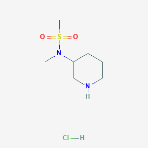 molecular formula C7H17ClN2O2S B1464031 N-methyl-N-(piperidin-3-yl)methanesulfonamide hydrochloride CAS No. 1354963-42-0