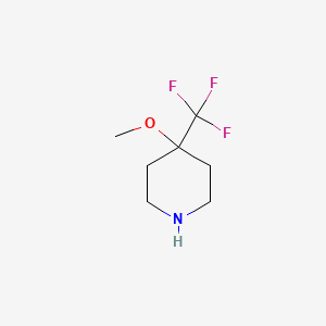 molecular formula C7H12F3NO B1464032 4-Methoxy-4-(trifluoromethyl)piperidine CAS No. 1333106-10-7