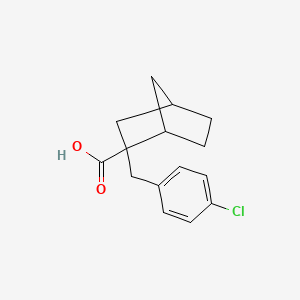 molecular formula C15H17ClO2 B1464033 2-[(4-氯苯基)甲基]双环[2.2.1]庚烷-2-羧酸 CAS No. 1275293-28-1