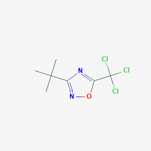 molecular formula C7H9Cl3N2O B1464035 3-Tert-butyl-5-(trichloromethyl)-1,2,4-oxadiazole CAS No. 1202-15-9