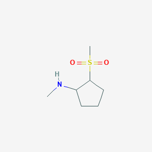 molecular formula C7H15NO2S B1464041 2-methanesulfonyl-N-methylcyclopentan-1-amine CAS No. 1343125-83-6