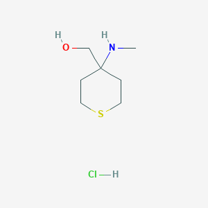 molecular formula C7H16ClNOS B1464044 [4-(Methylamino)thian-4-yl]methanol hydrochloride CAS No. 1311317-87-9