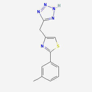 Thiazole, 4-(5(1H)-tetrazolylmethyl)-2-(m-tolyl)-